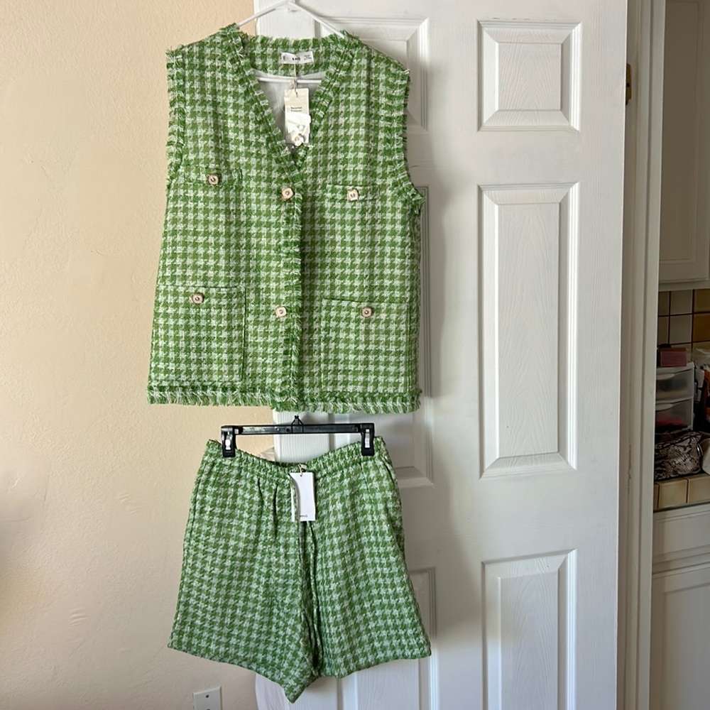 Tweed mango set. New with tags